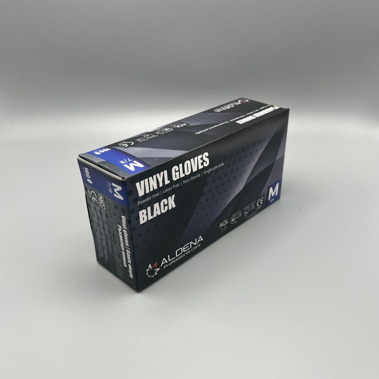 Rukavice vinilne bez pudera 100/1 - Crne - Slika 5