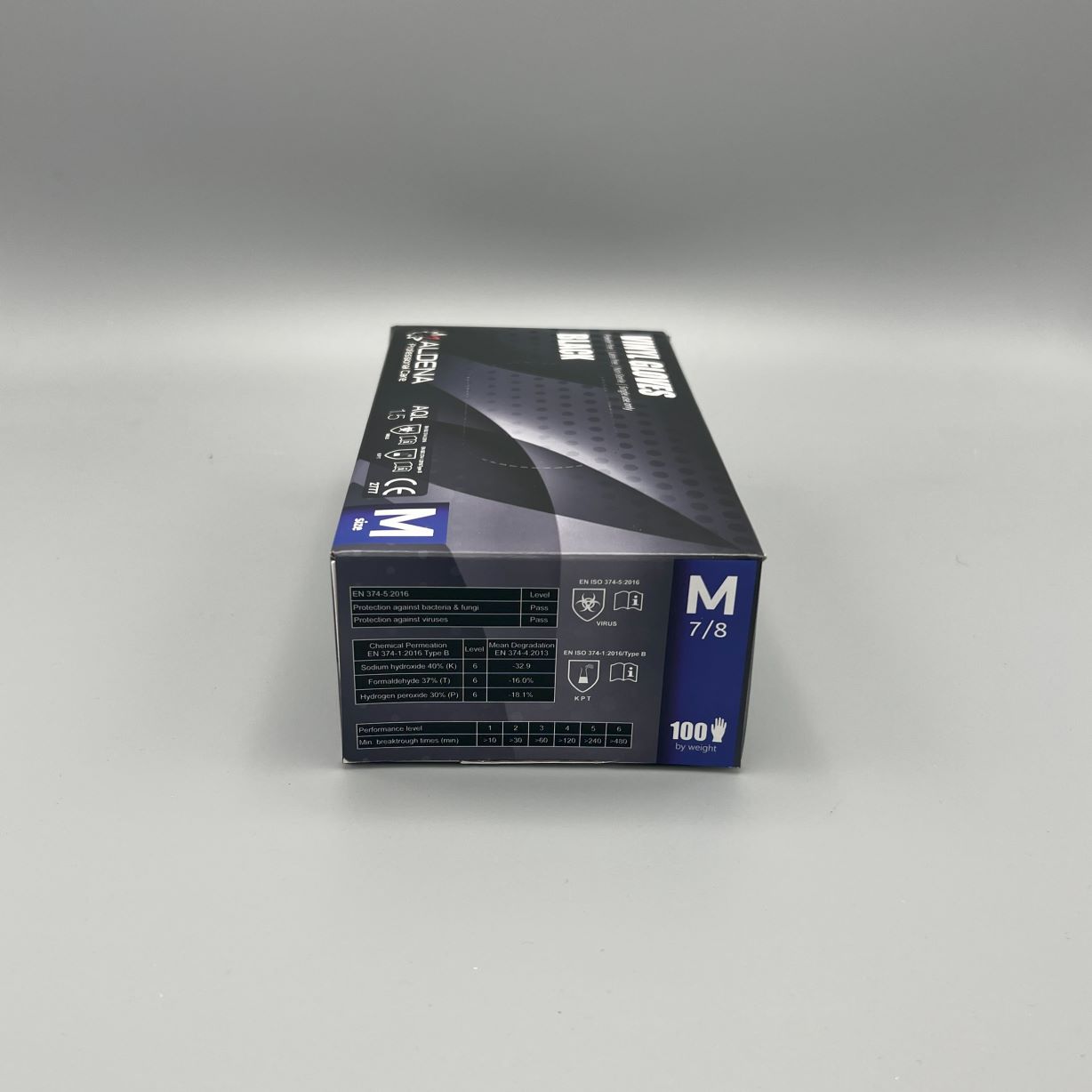 Rukavice vinilne bez pudera 100/1 - Crne - Slika 4