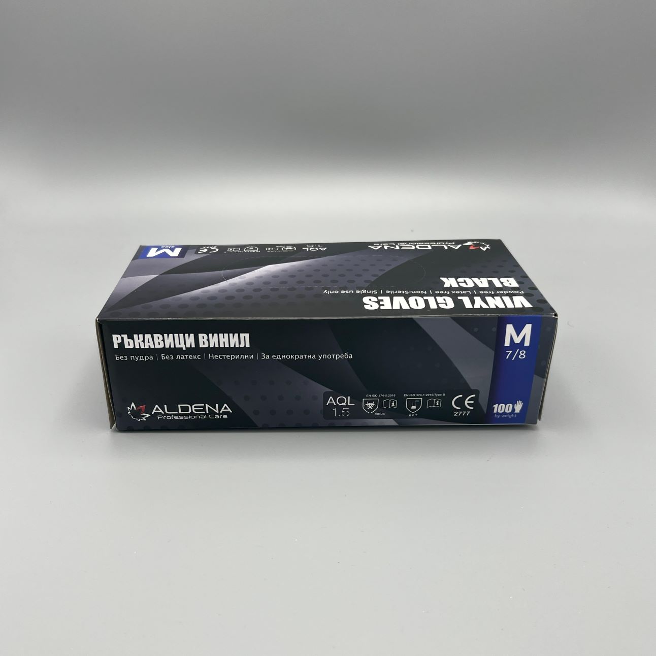 Rukavice vinilne bez pudera 100/1 - Crne - Slika 3