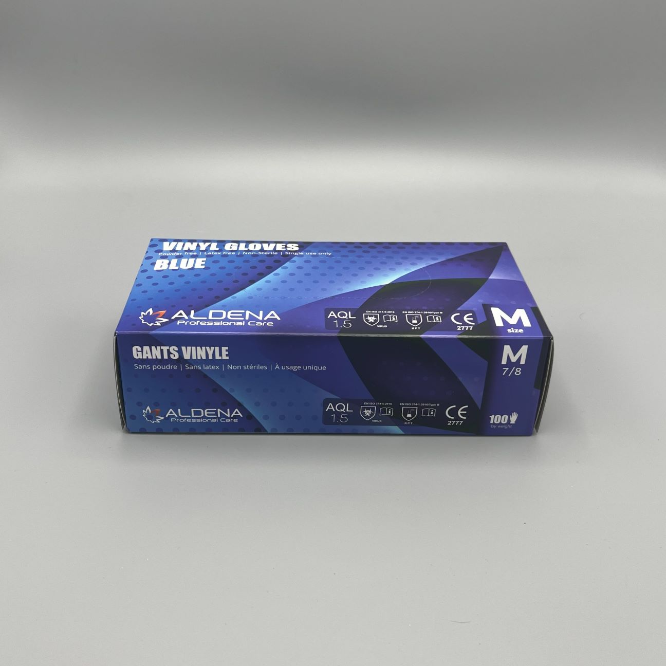 Rukavice vinilne bez pudera 100/1 - Plave - Slika 4