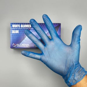 Rukavice vinilne bez pudera 100/1 - Plave