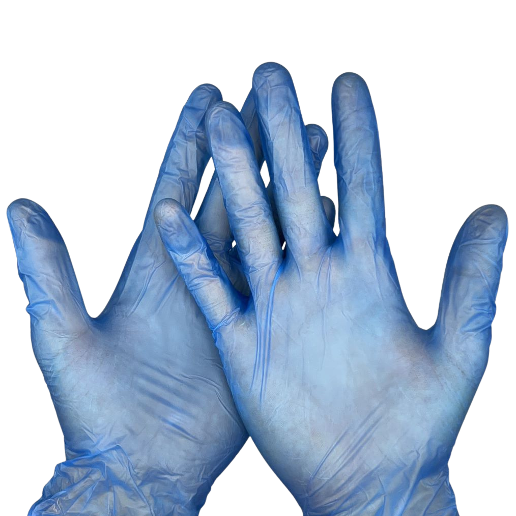 Rukavice vinilne bez pudera 100/1 - Plave - Slika 3